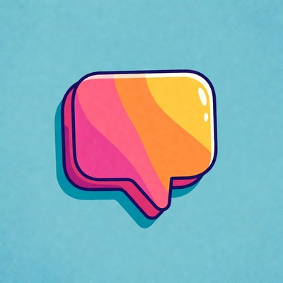 Colorful 3D Speech Bubble Illustration