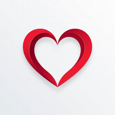 Red 3D Heart Illustration