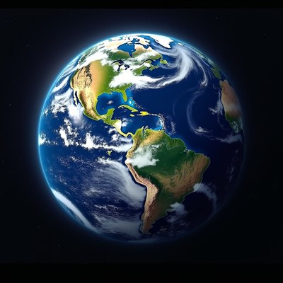 Earth planet from space