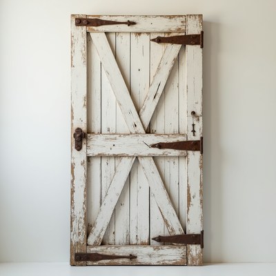 Rustic White Barn Door