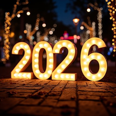 2026 Illuminated Sign at Night