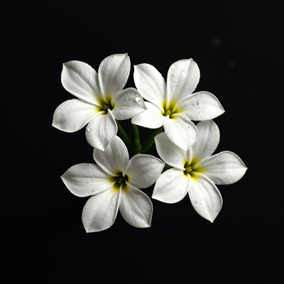 White Flowers with Yellow Centers