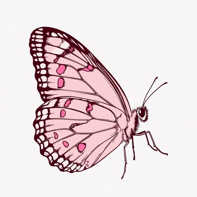Pink butterfly illustration