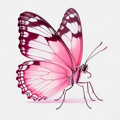 Pink butterfly illustration