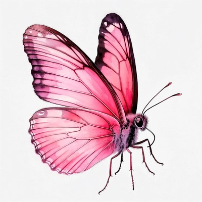 Pink butterfly illustration