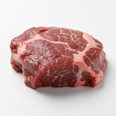 Raw ribeye steak isolated