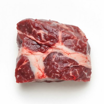 Raw Beef Steak on White Background