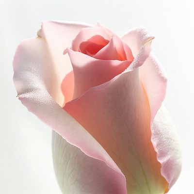 Pink Rose with Dew Drops