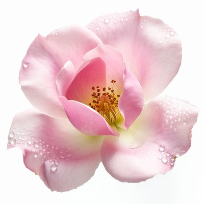 Pink Rose with Water Droplets