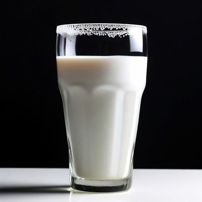 Glass of Milk with Foam