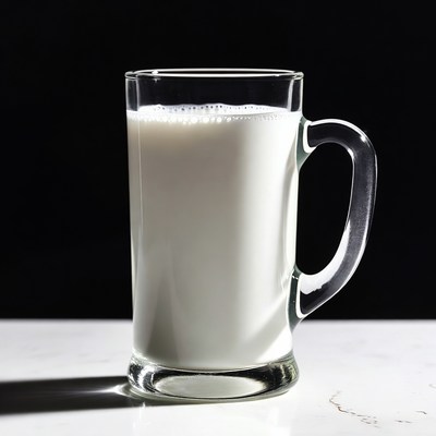Glass of Milk on Table