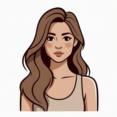 Beautiful Asian woman illustration