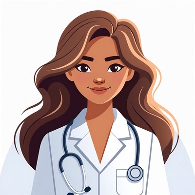 Smiling Woman Doctor Illustration