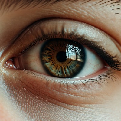Close-up of hazel eye