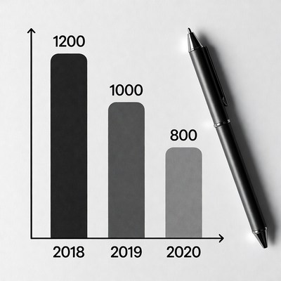 Declining Bar Chart 2018-2020