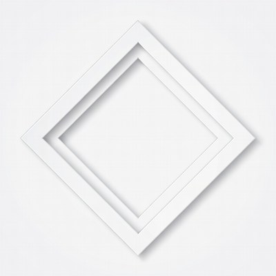 Nested White Diamond Frames