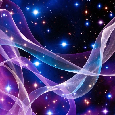 Colorful Swirling Stars Nebula Background