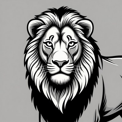 Lion head illustration