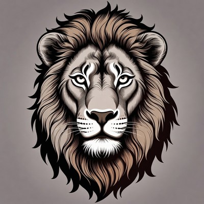 Lion head illustration