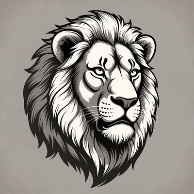 Lion head illustration