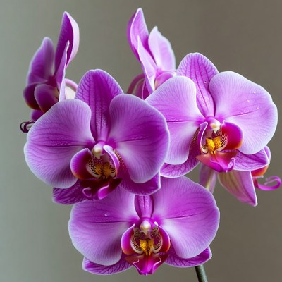 Purple Orchid Flowers Blooming