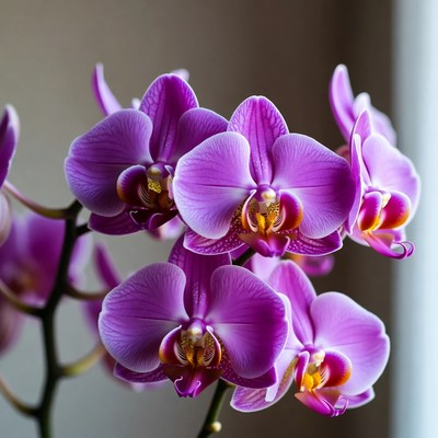 Purple Orchid Flowers Blooming