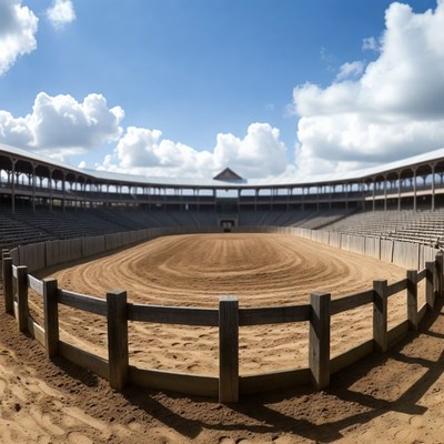 Empty Bullring Arena Sand Arena
