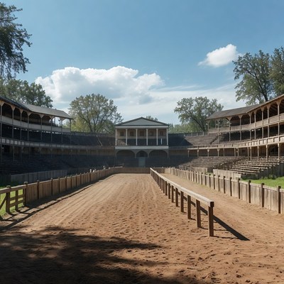 Historic Wooden Arena with Dirt Track