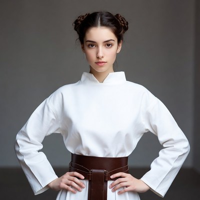 Woman in Princess Leia costume