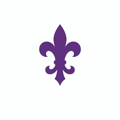 Purple Fleur-de-lis Symbol