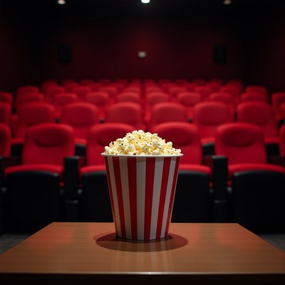 Popcorn Bucket in Movie Theater