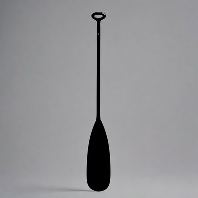 Black canoe paddle silhouette