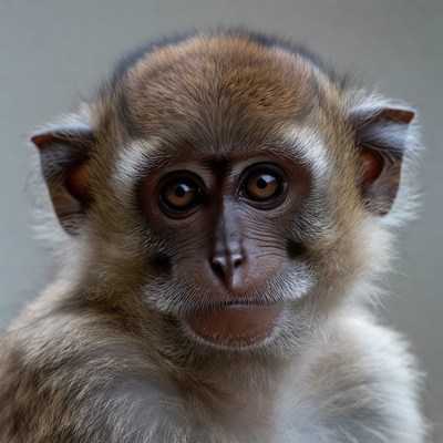 Close-up of cute macaque monkey