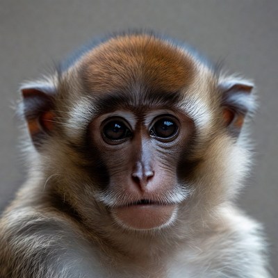 Close-up of rhesus macaque monkey