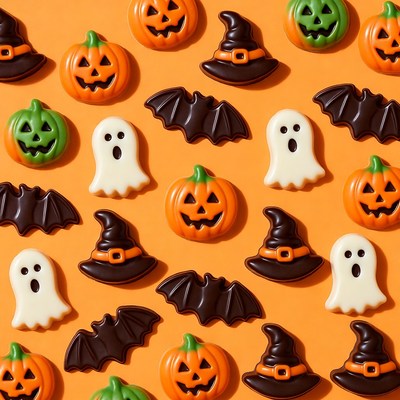 Halloween Candy Sprinkles on Orange