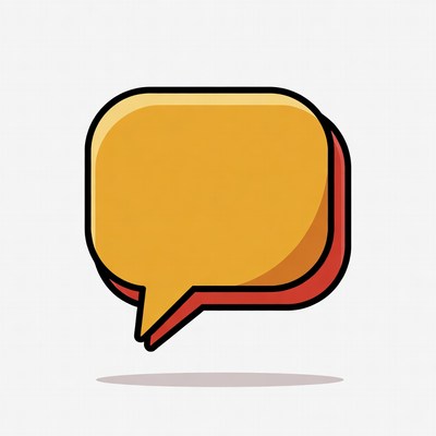 Yellow Empty Speech Bubble Illustration