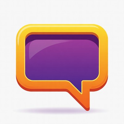 Purple Speech Bubble Icon