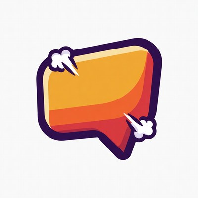 Yellow Comic Speech Bubble