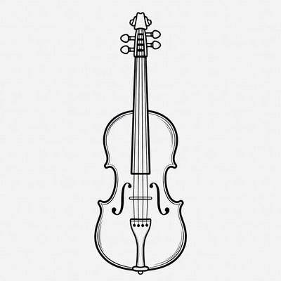 Violin Outline Illustration