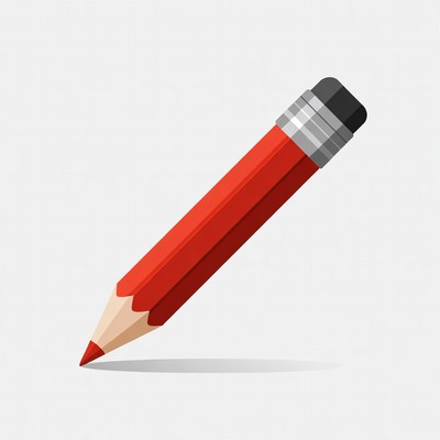 Red Pencil Illustration
