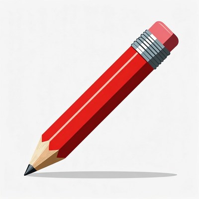 Red pencil illustration