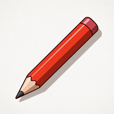 Red Pencil Illustration