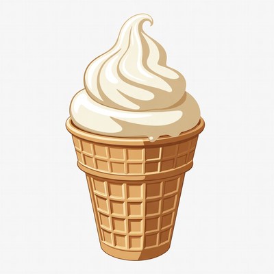 Vanilla Ice Cream Cone