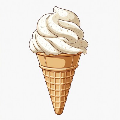 Vanilla Ice Cream Cone