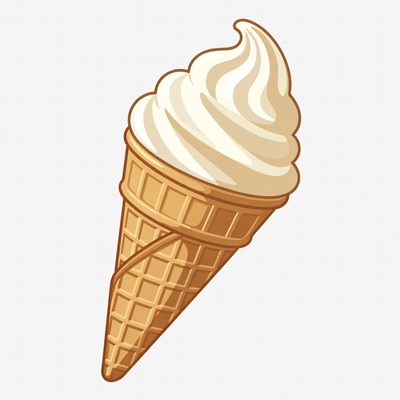 Vanilla Ice Cream Cone