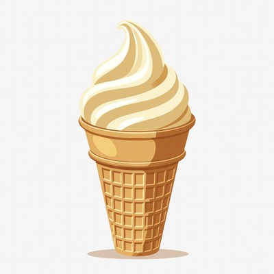 Vanilla Ice Cream Cone