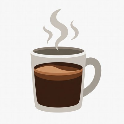 Steaming Hot Coffee Cup