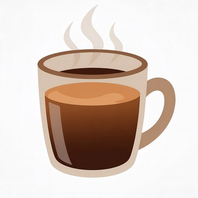Steaming Coffee Cup Illustration