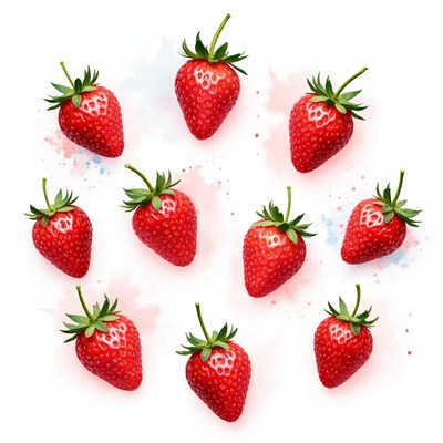Fresh strawberries on white background