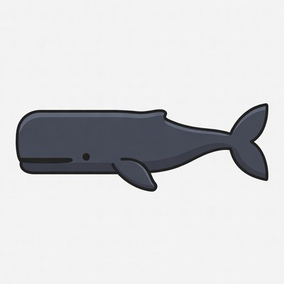 Cartoon Humpback Whale Illustration